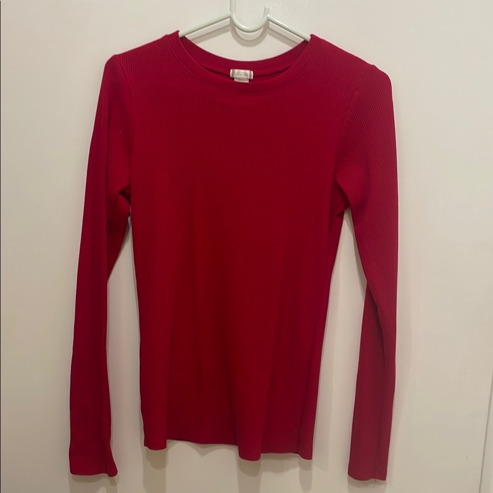 Red Long Sleeve Women's Top